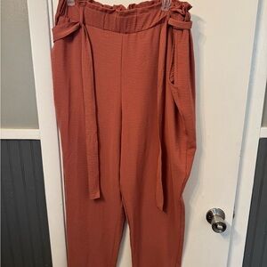 SO Rust Tie-Waist Pants